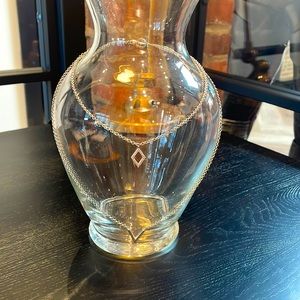 Silver tone dual strand necklace